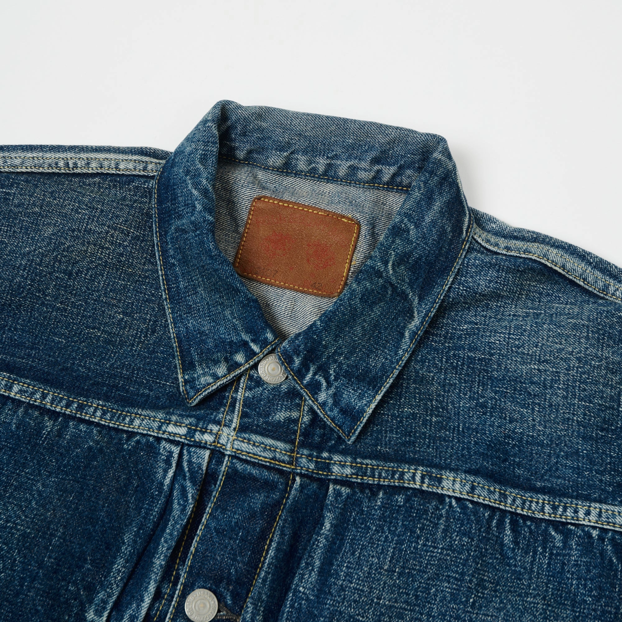 Full Count 2107 13.75oz Type I Denim Jacket - 'More Than Real' Wash Hooded style Single Breasted