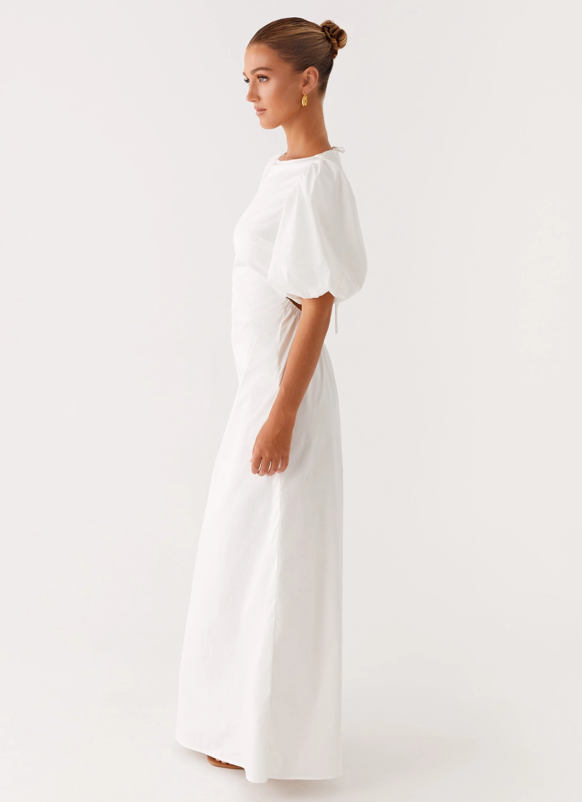 Judy Maxi Dress - White Smooth Flow All Layer