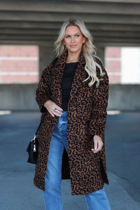 Snag Free Fabric Animal Instinct Leopard Coat