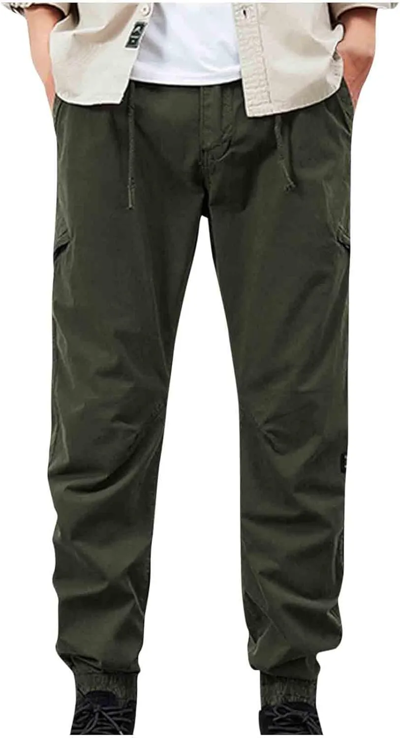 Hiking Pants Mens Water Resistant Tactical Pants Lightweight Military Pant Outdoor Work Cargo Pants Multi Pocket