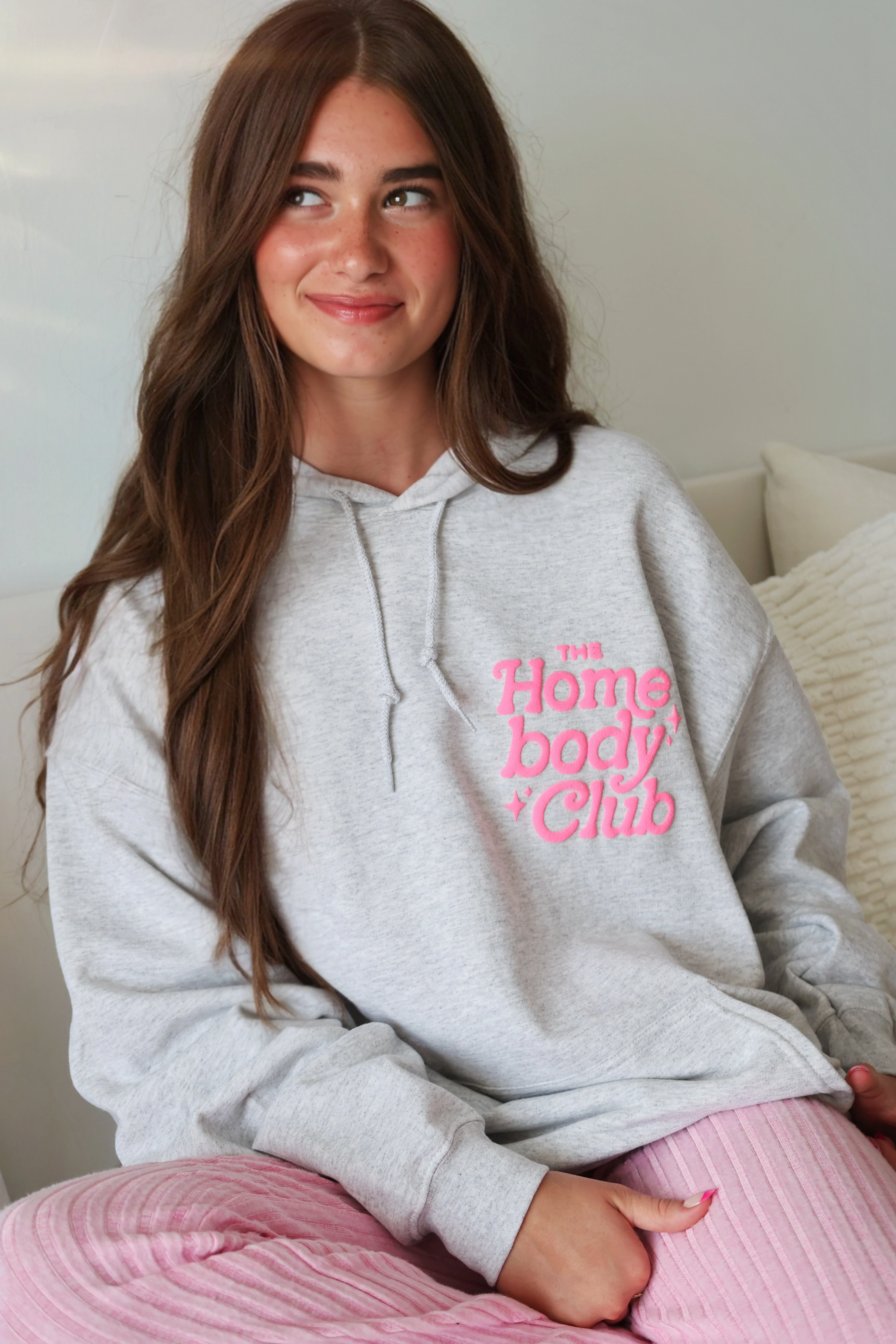 Homebody Club Hoodie Non Restrictive Collar