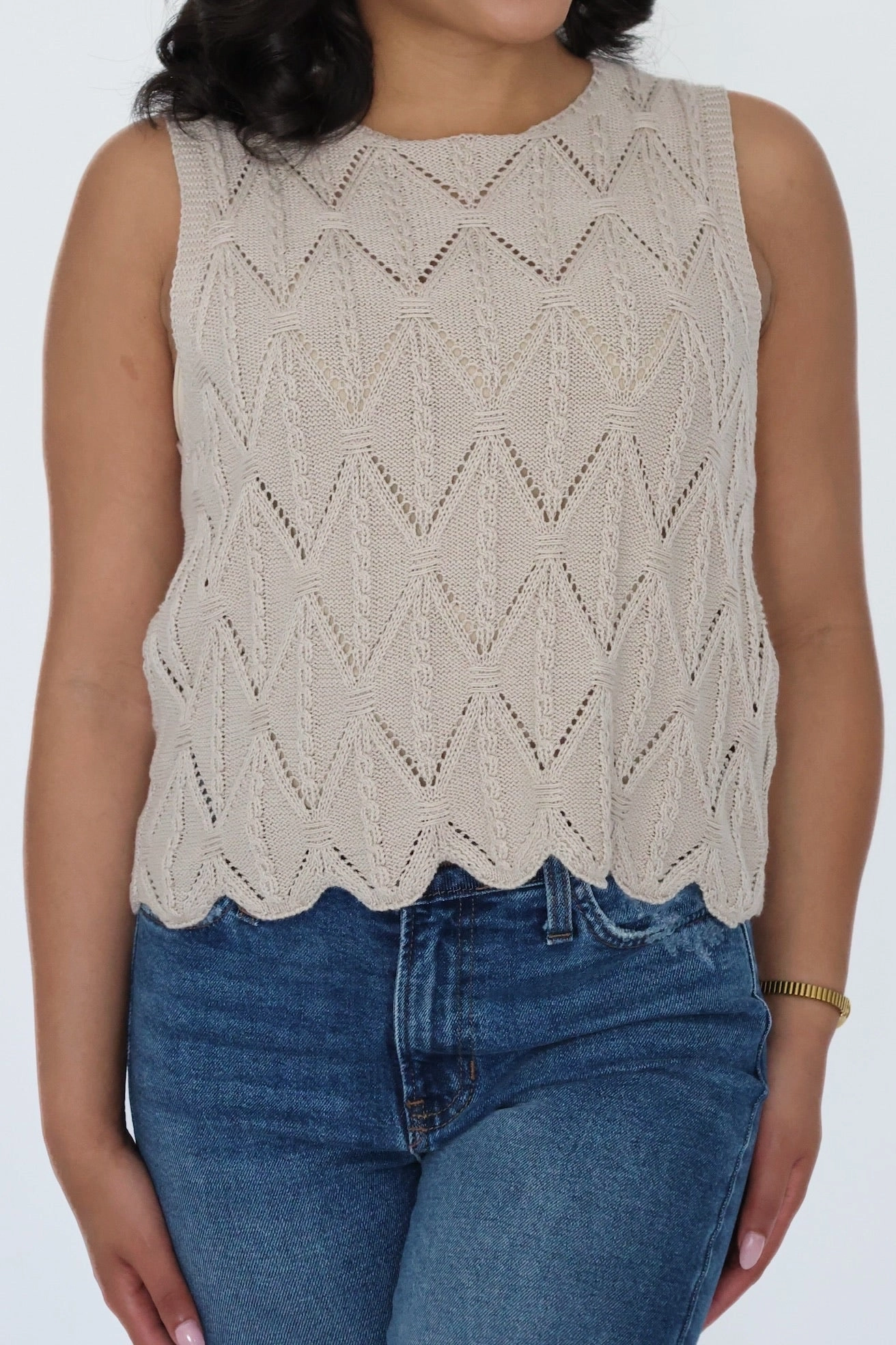 NonRestrictive Cut Honor Sweater Tank