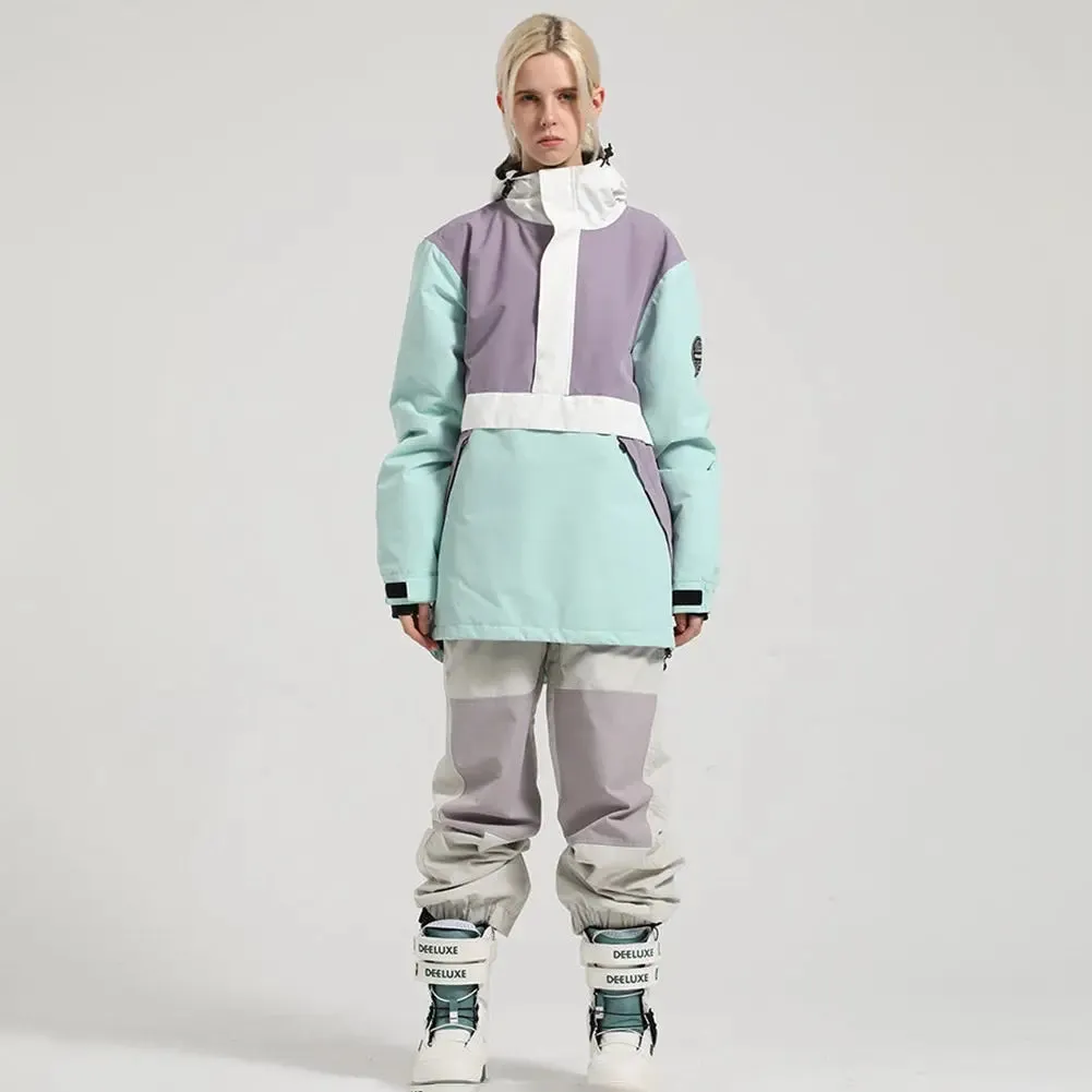 Hooded Snowboard Jacket & Overalls Pants