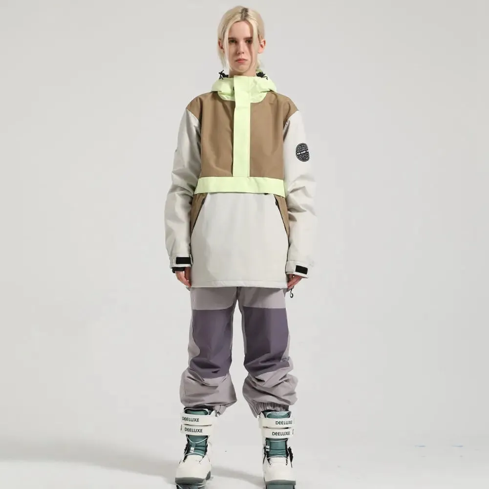 Hooded Snowboard Jacket & Overalls Pants