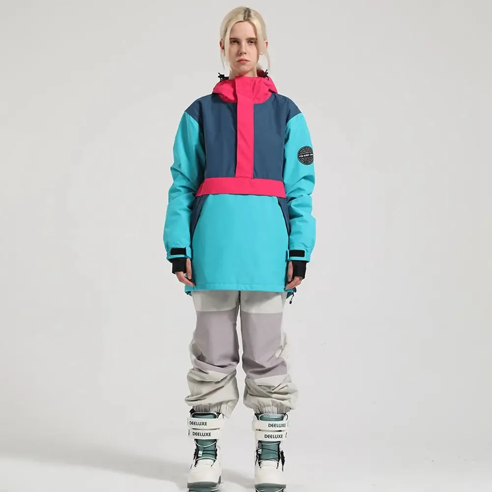 Hooded Snowboard Jacket & Overalls Pants