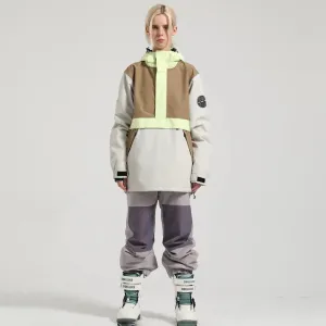 Hooded Snowboard Jacket & Overalls Pants