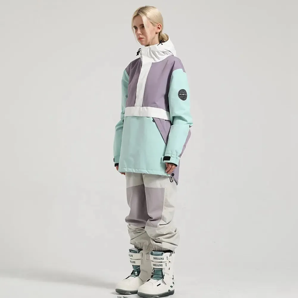 Hooded Snowboard Jacket & Overalls Pants