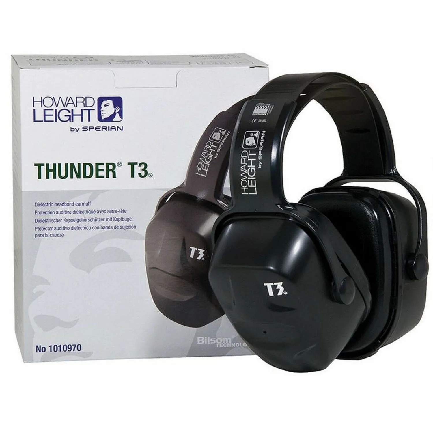 Howard Leight Thunder T3 Earmuff with Air Flow Control Technology, NRR (Noise Reduction Rating) 30 Decibels