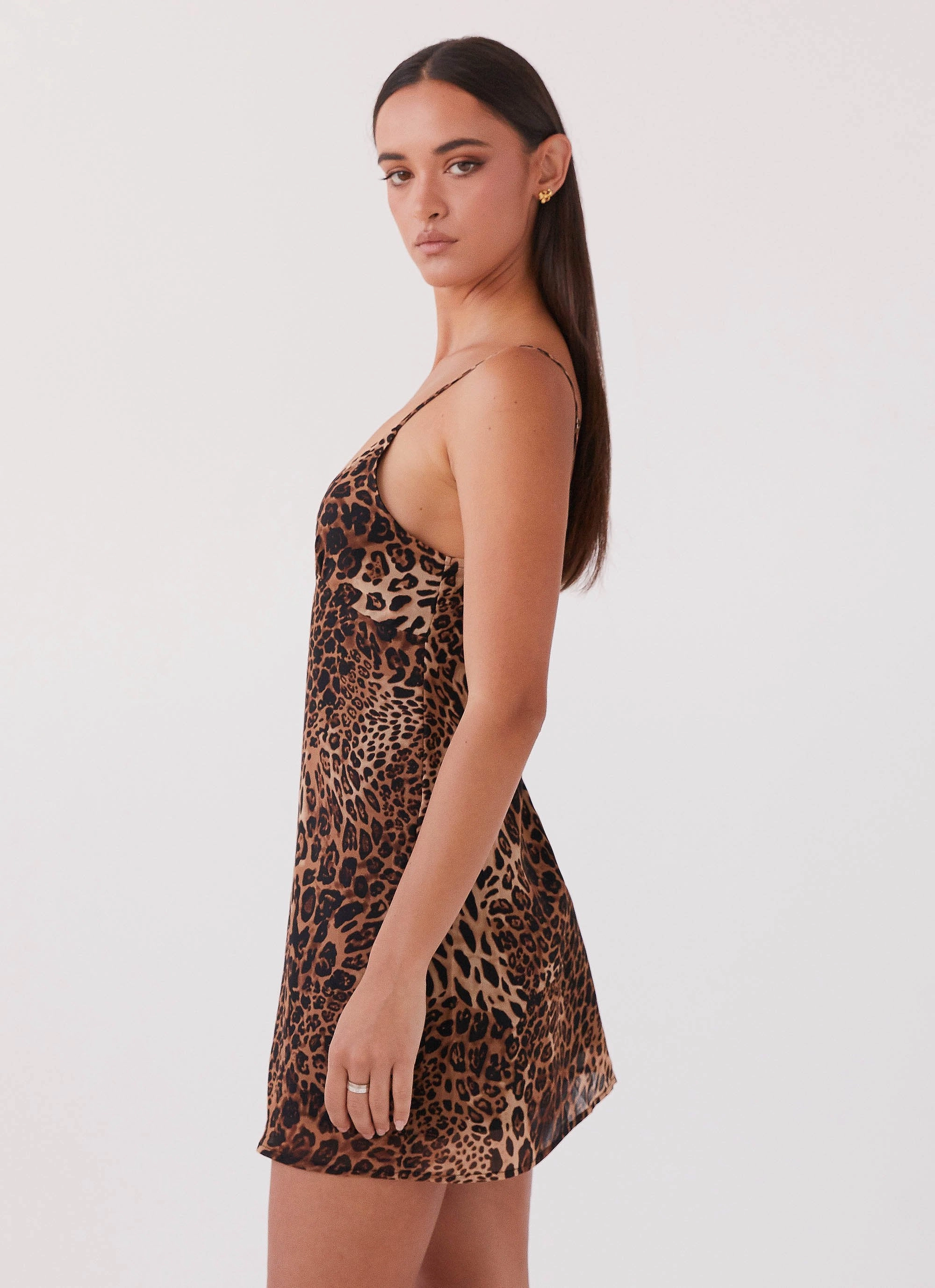 Day-To-Night Wear Huda Mini Dress - Leopard