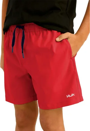 HUK Boys' Pursuit Volley, Quick-Dry Fishing Shorts for Kids
