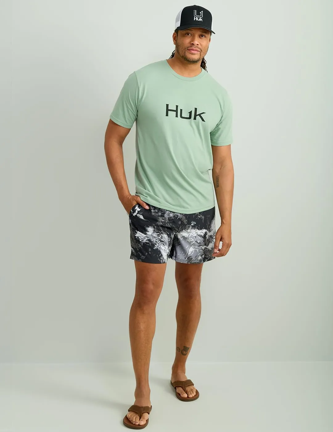 HUK Men's Performance Fishing Logo Tee, Short Sleeve, Quick-Dry
