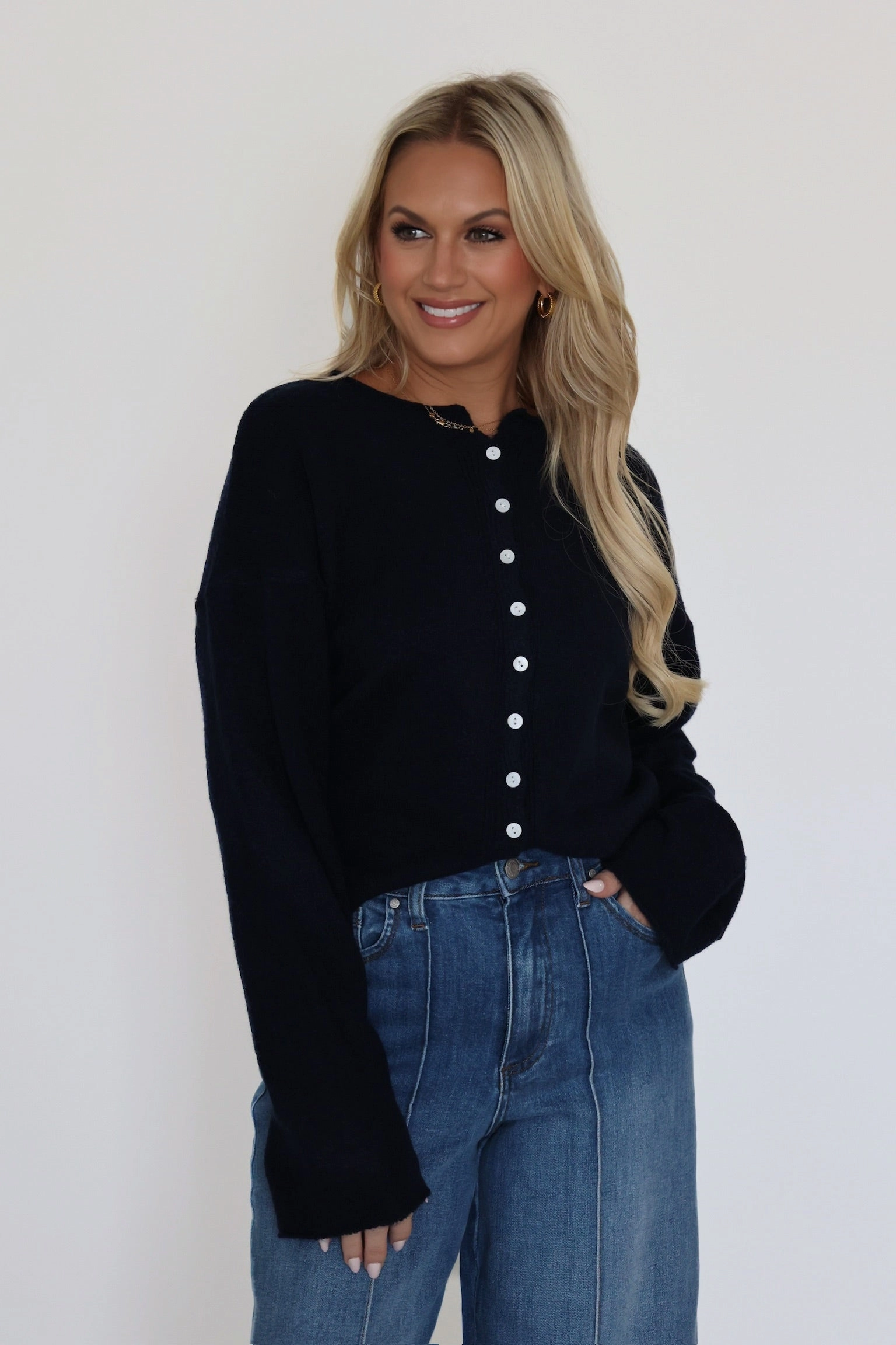 Format Sweater Cardigan- Navy BreathableMeshInsert