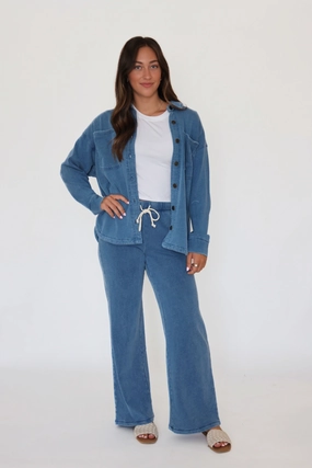 HighNeckCut Non Irritating Label Hunter Knit Denim Pant - Vintage Indigo