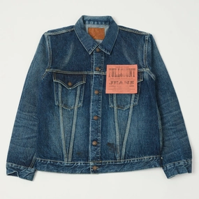 Lightweight Packability Full Count 2101XX 15.5oz Type III Denim Jacket - 'Fear of the Dark' Wash