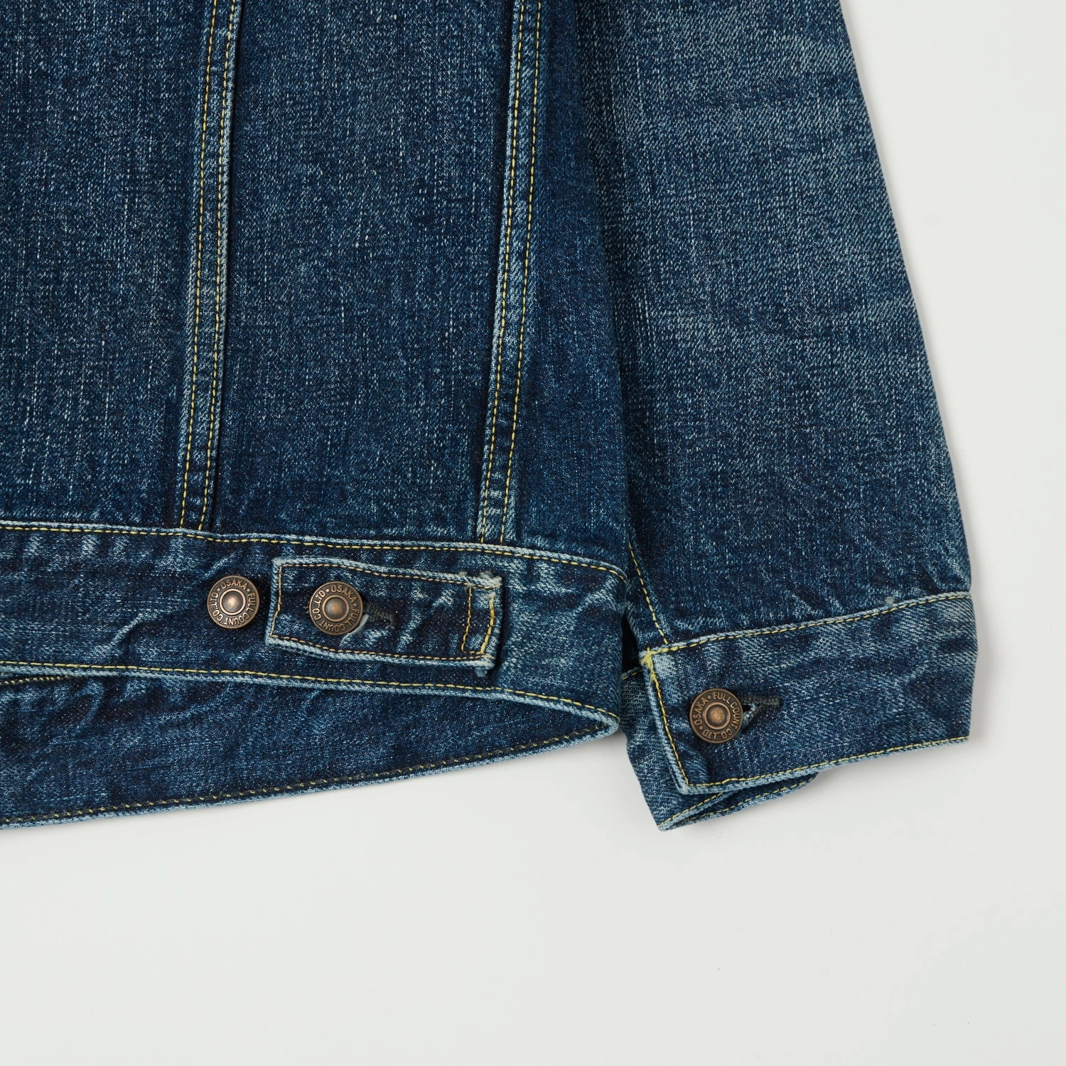 Full Count 2101XX 15.5oz Type III Denim Jacket - 'Fear of the Dark' Wash InterchangeablePanels Anti Pilling Surface Treatment