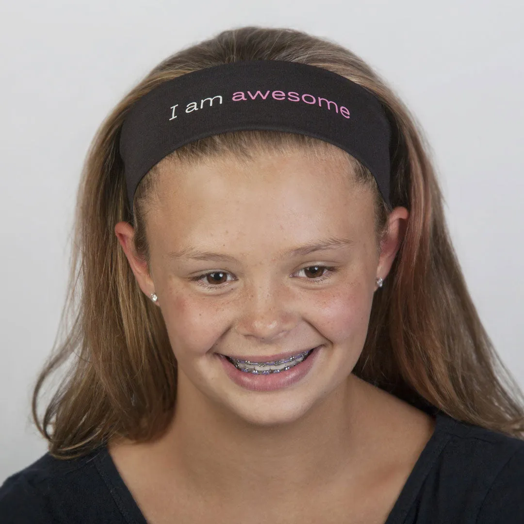 I am awesome™ black headband