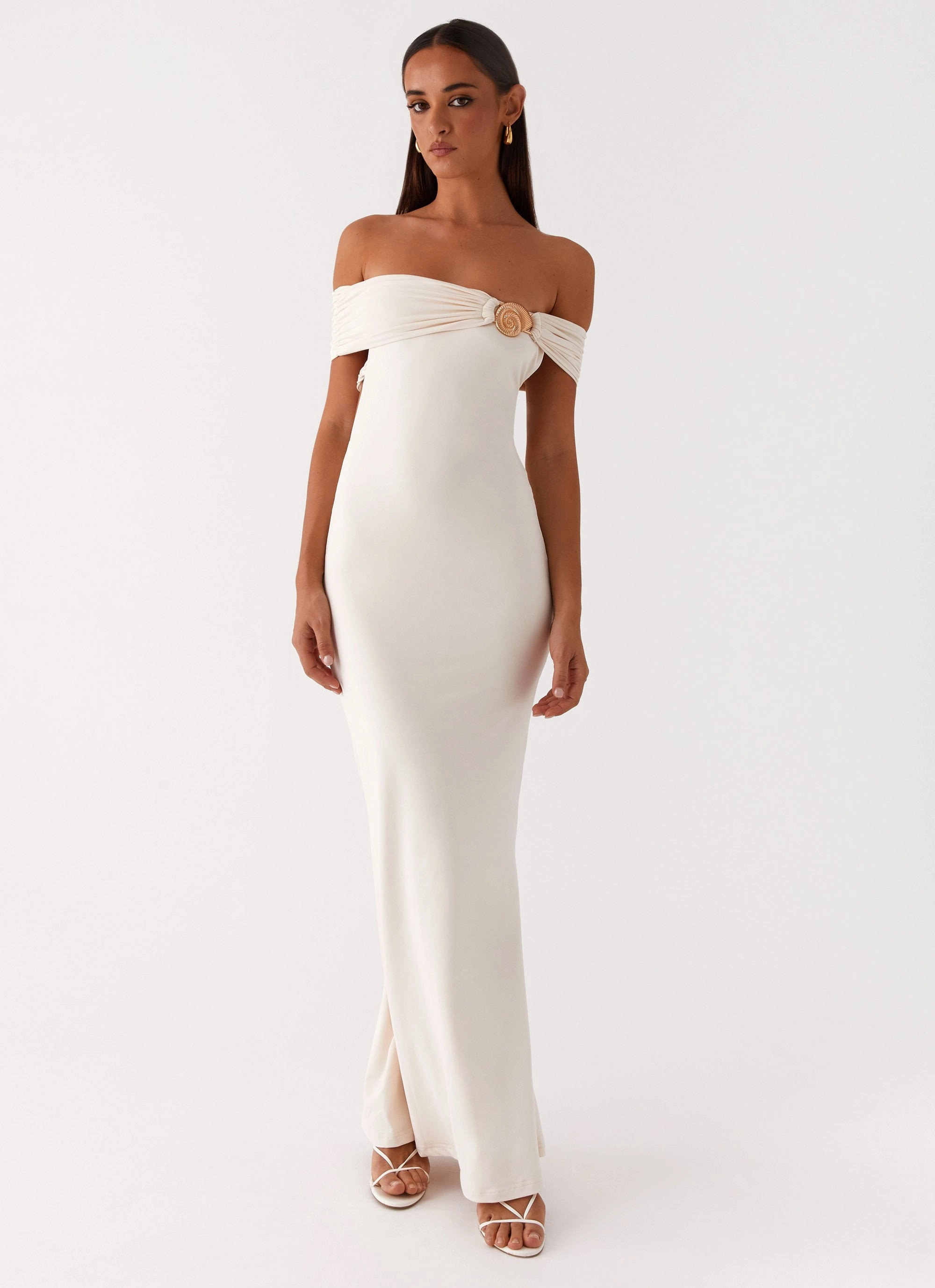 Pose Glow Illusion Maxi Dress - Ivory