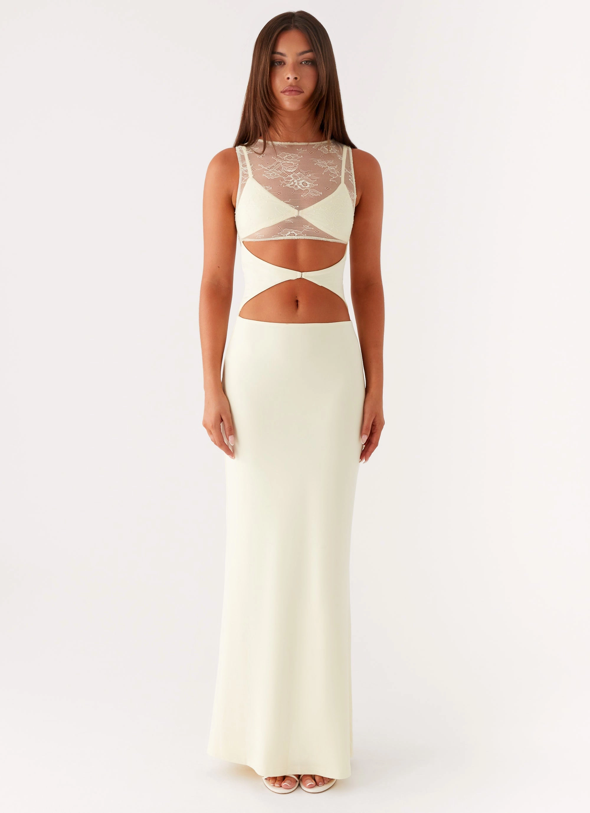 Imperial Maxi Dress - Yellow Lounge Fit Minimal Details