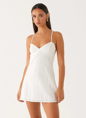 Garden Scene Simple Elegance Inara Mini Dress - Ivory