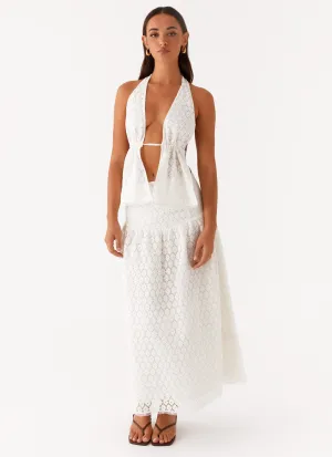 Indiana Corset Midi Skirt - White Stylist Pick