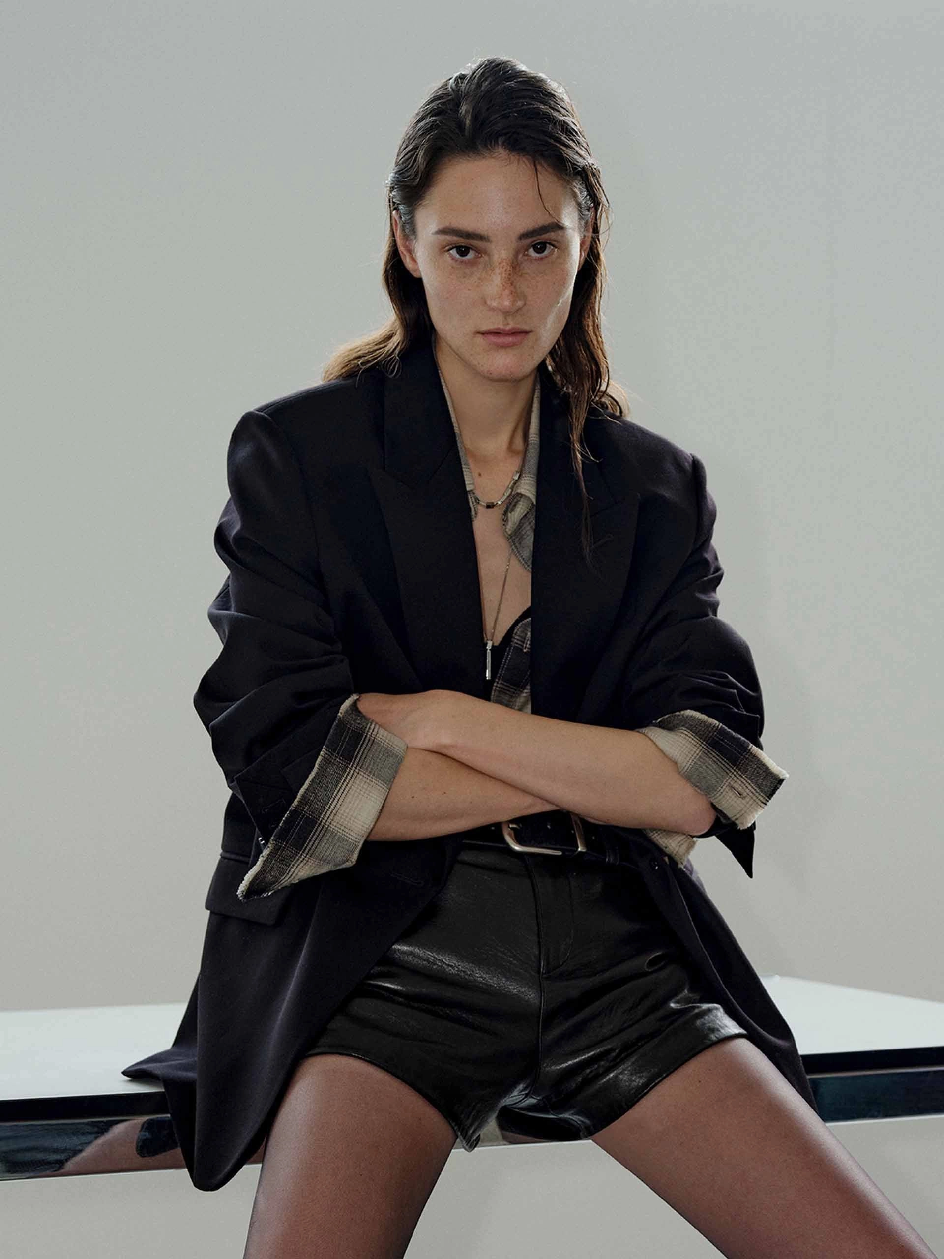 Sleek Layer Look Active Daily Wear Pure Wool Structured Blazer