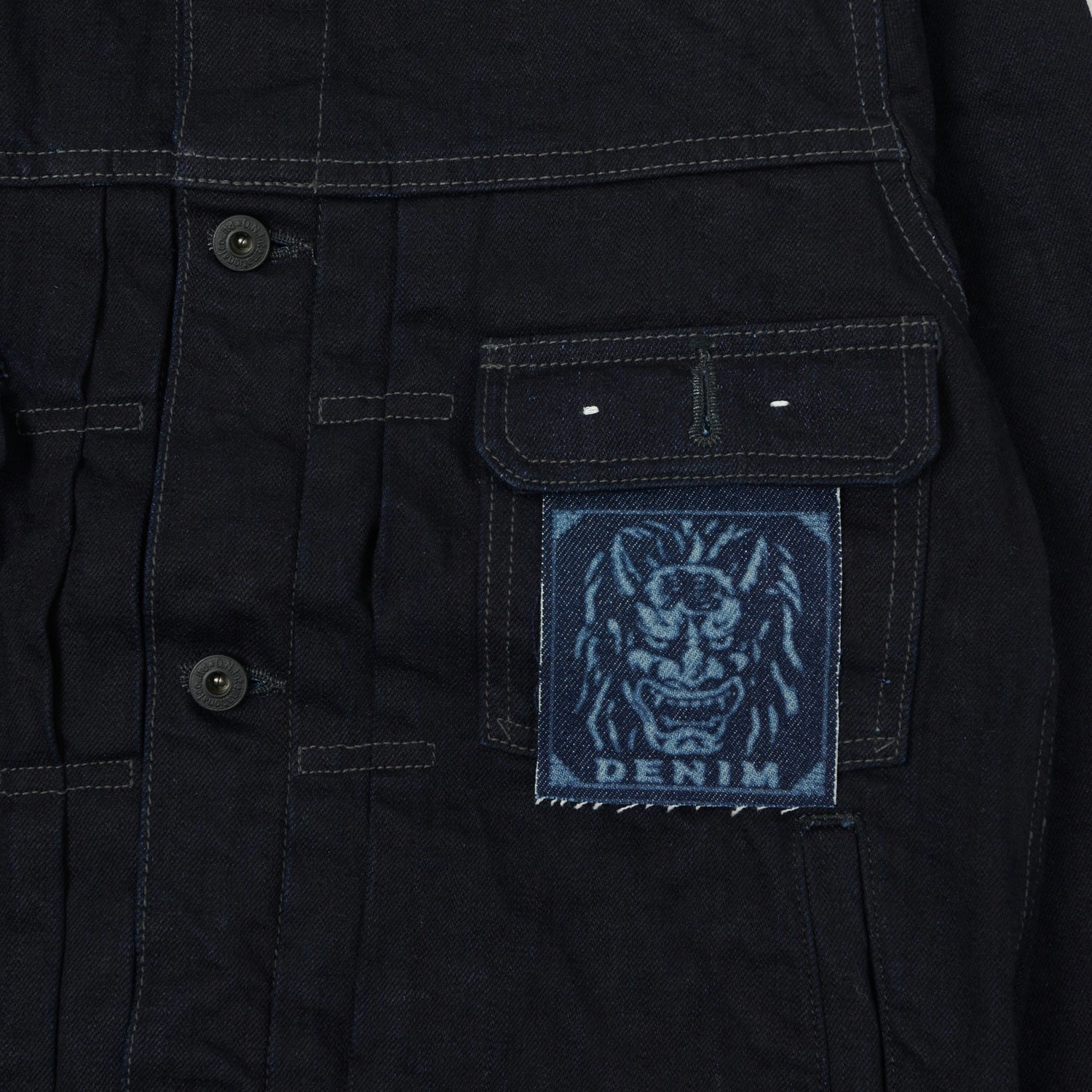 ONI Denim 02516P-14BLK Type II Denim Jacket - One Wash Warm Layers