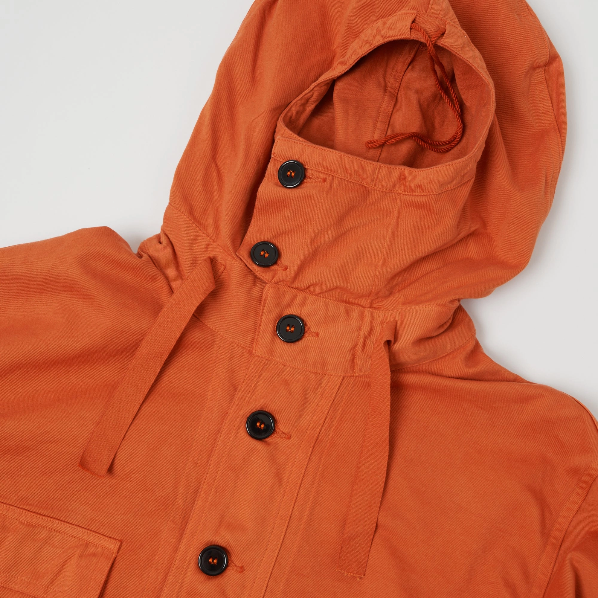 Softshell Material Moisture Wicking Inner Buzz Rickson's U.S. Navy Gas Protective Parka - Orange