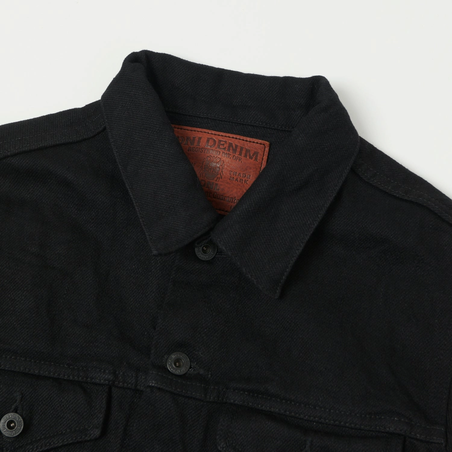 Lightweight Layer Ethical Manufacturing ONI Denim 02527P-ZR-BKBK Secret Denim Type III Denim Jacket - Black One Wash