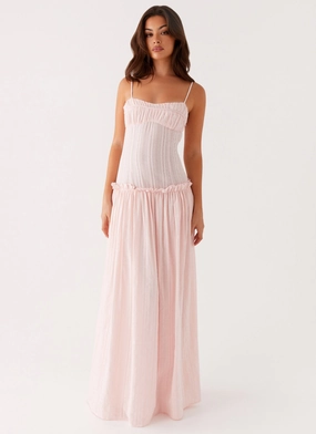 Smooth silhouette Jacinda Drop Waist Maxi Dress - Pink