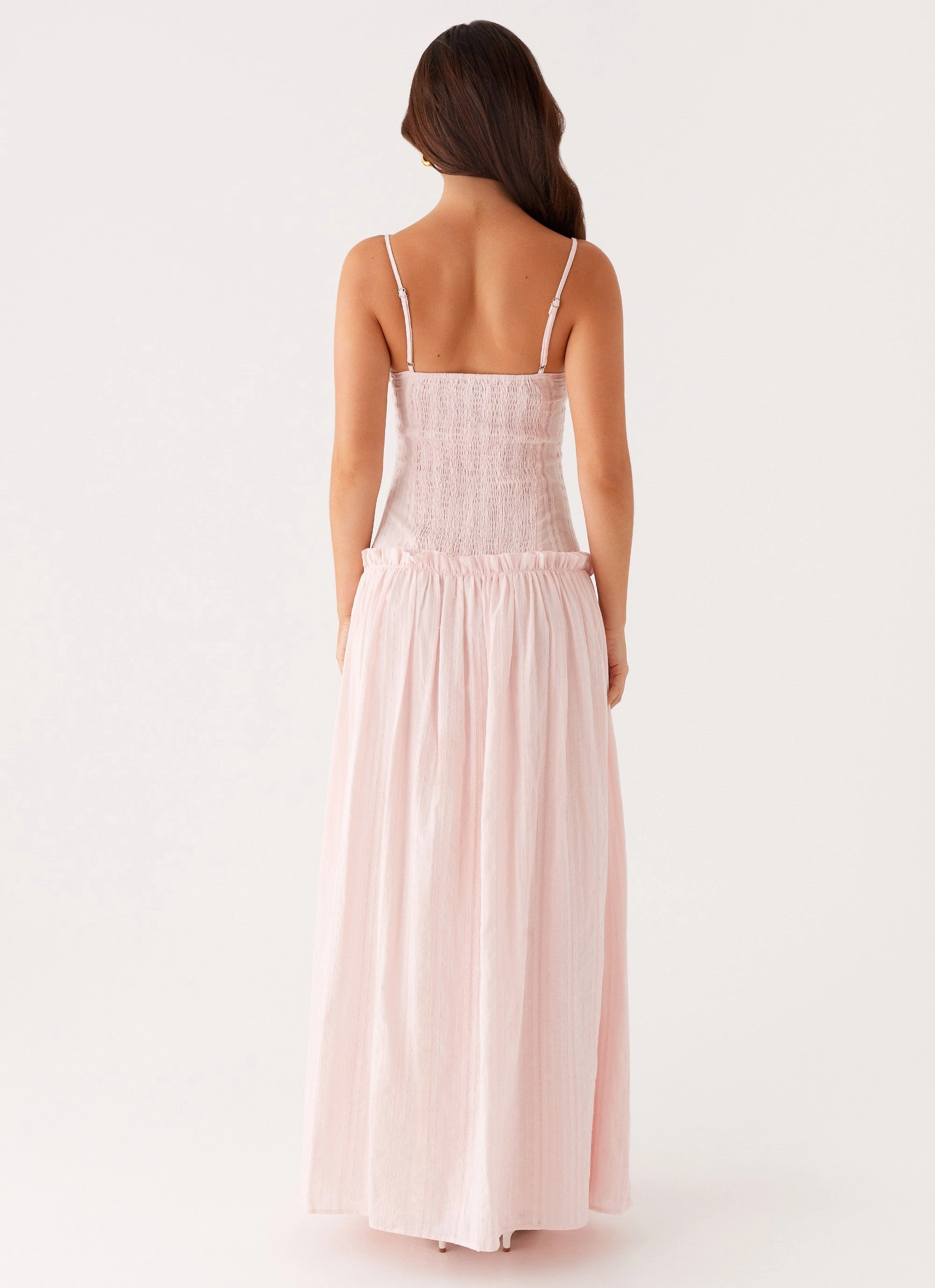 Jacinda Drop Waist Maxi Dress - Pink Chic Rhythm Soft Fit Wear