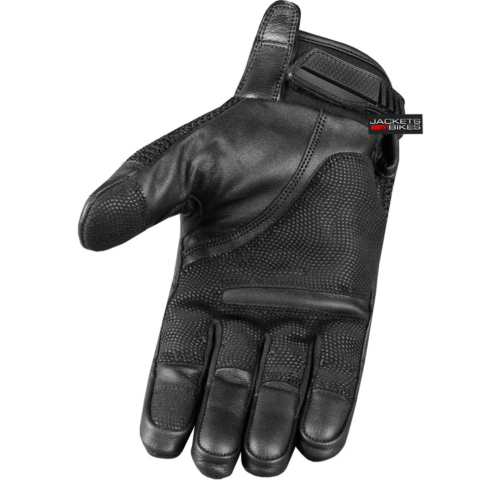 Jackets 4 Bikes Men's Motorcycle Tactical Premium Goat Leather & AirMesh Biker Gloves White