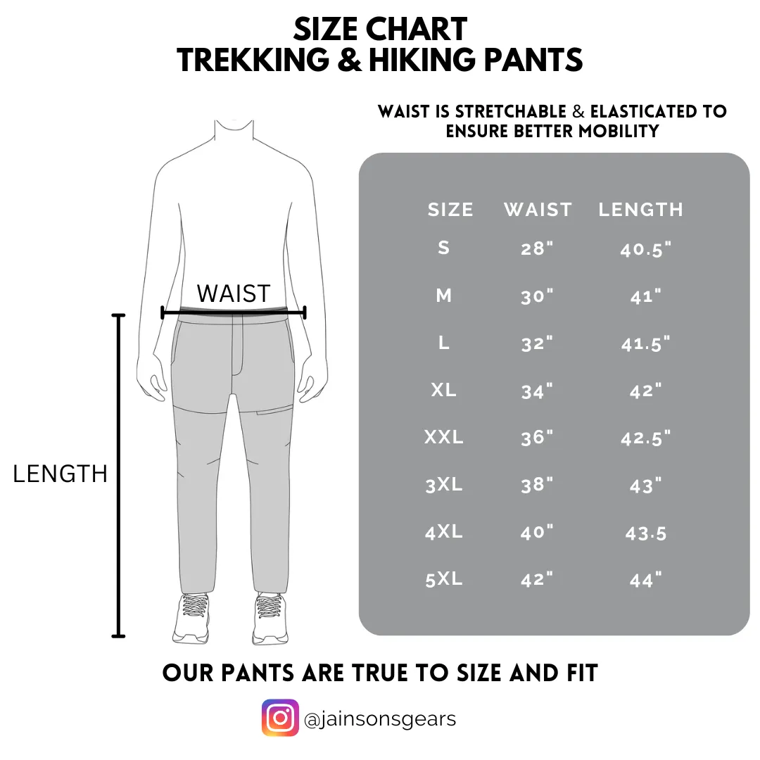 JAG Delta 2.0 Convertible Trekking & Hiking Pants | Traveller Series | Quick-Dry | Unisex Design | 6 Pockets