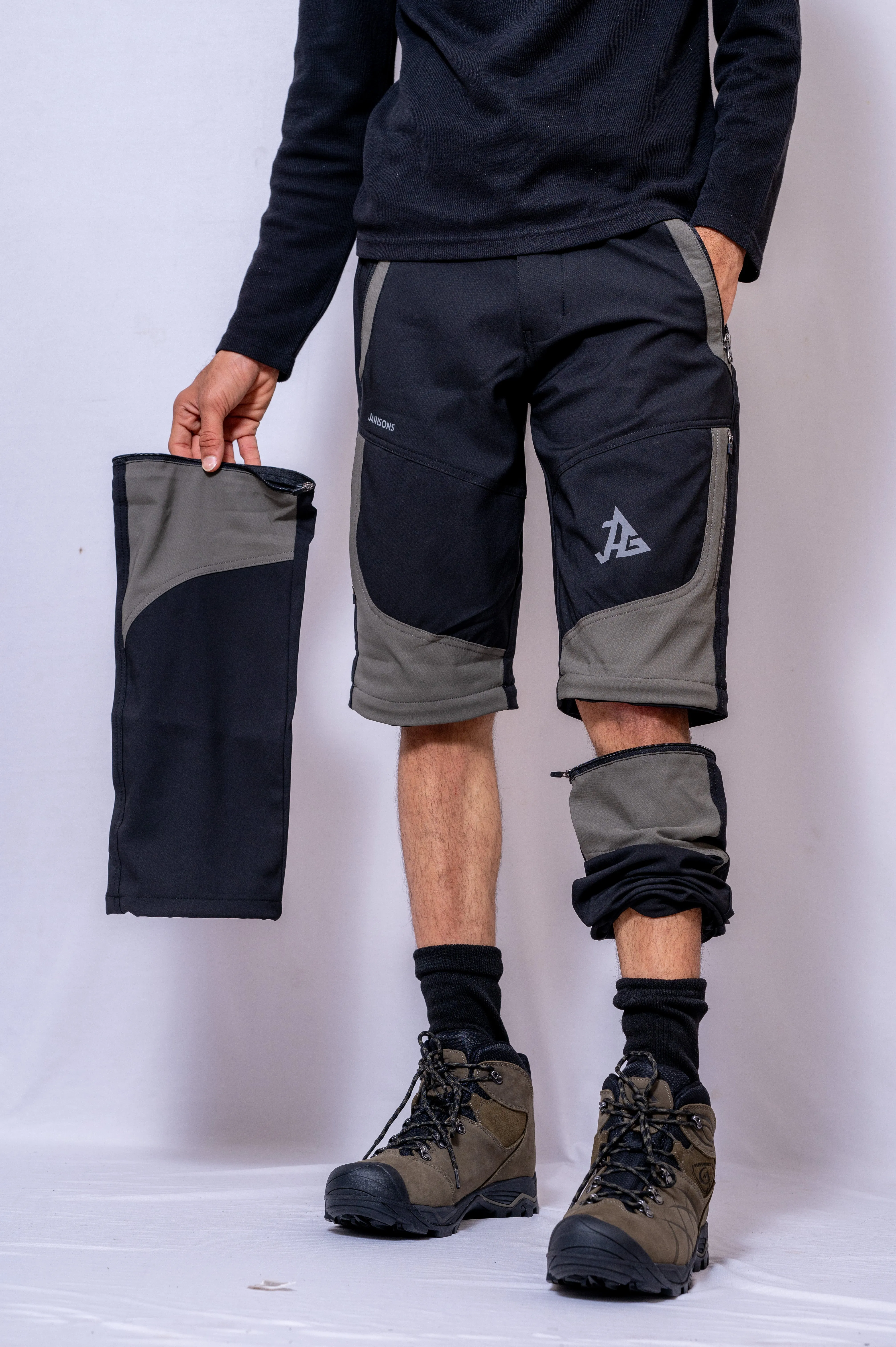 JAG Delta 2.0 Convertible Trekking & Hiking Pants | Traveller Series | Quick-Dry | Unisex Design | 6 Pockets