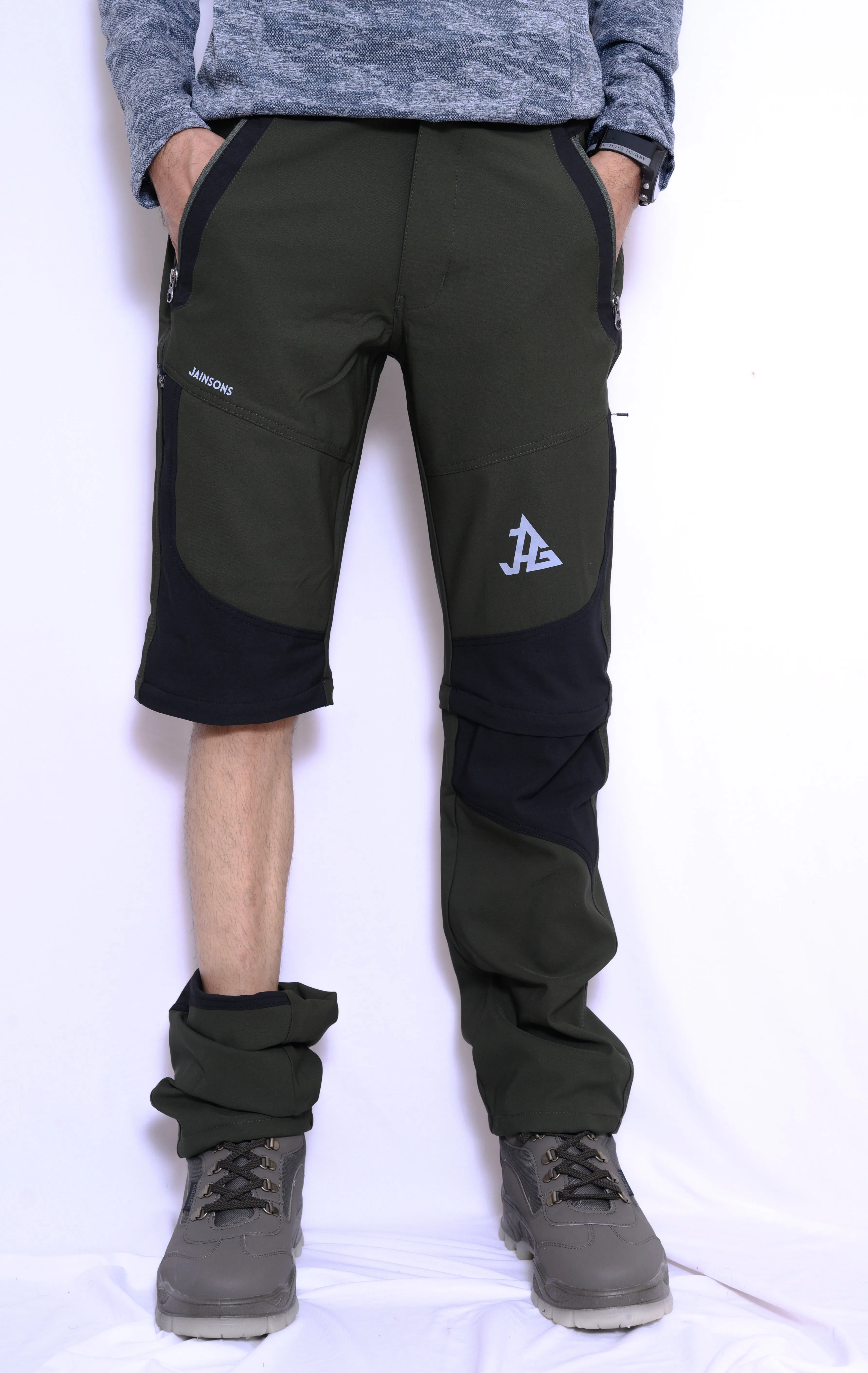 JAG Delta 2.0 Convertible Trekking & Hiking Pants | Traveller Series | Quick-Dry | Unisex Design | 6 Pockets