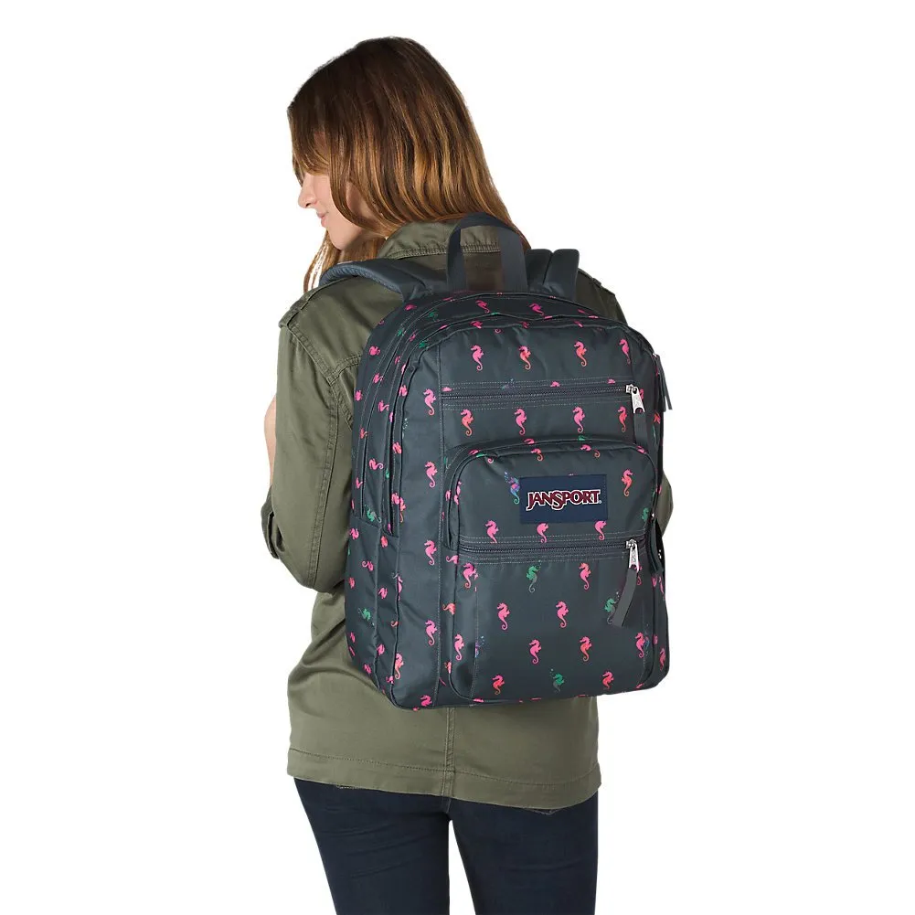 JanSport Big Student Backpack - Dark Slate Seahorse - Oversized