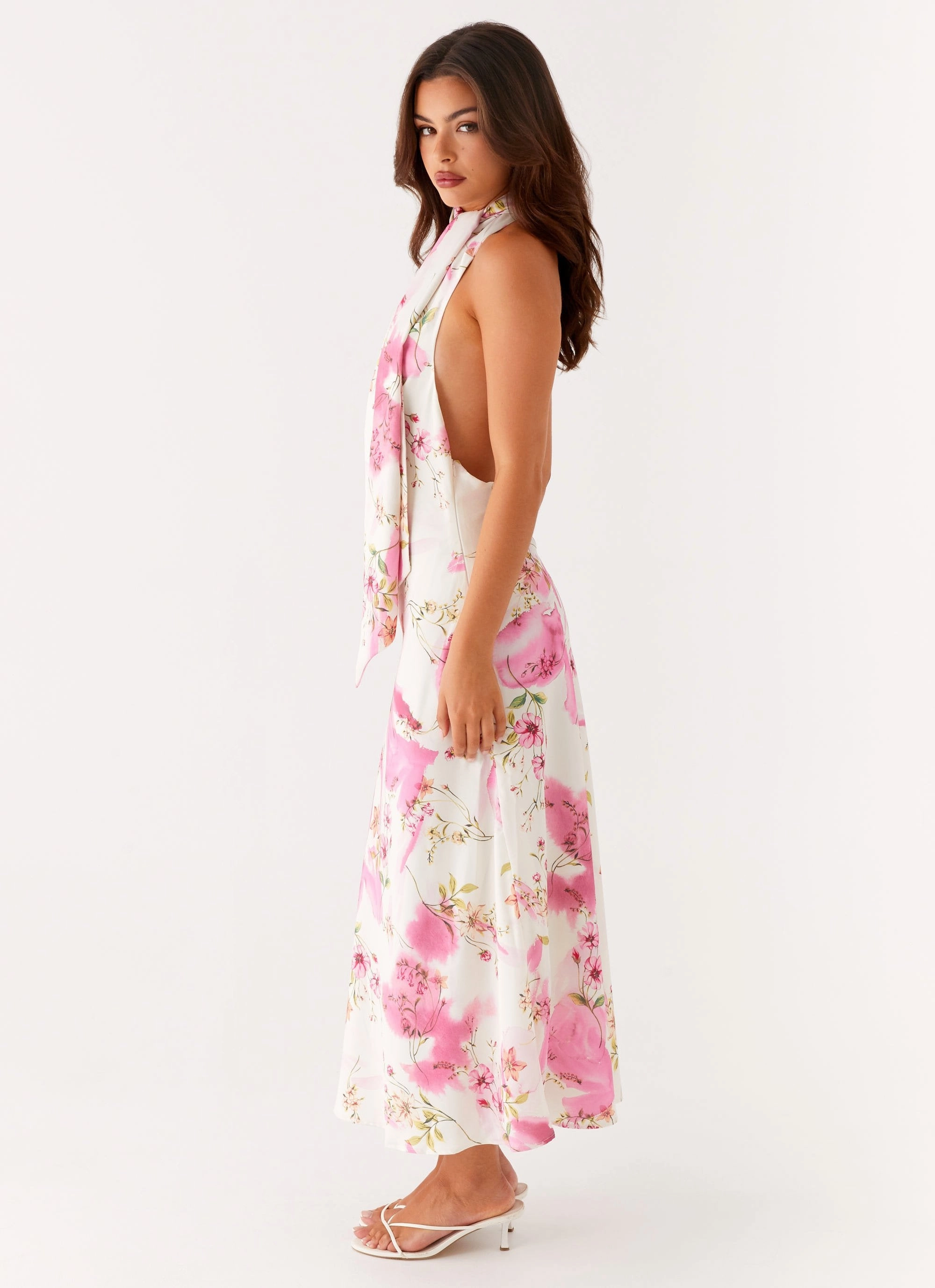 Go To Wear Jensen Midi Dress - Ivory Floral Print