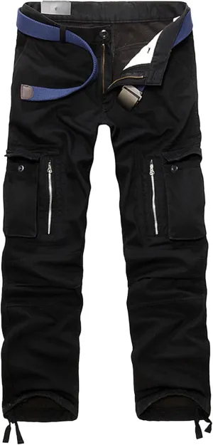 JEShifangjiusu Men Water Resistant Pants Cotton Outdoor Pants Straight Fit Tactical Combat Army Cargo Pants with Multi Pocket
