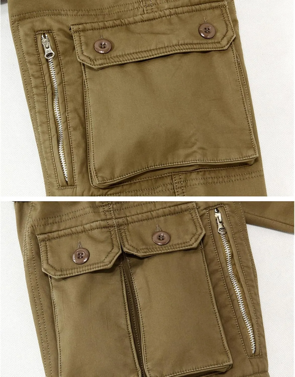 JEShifangjiusu Men Water Resistant Pants Cotton Outdoor Pants Straight Fit Tactical Combat Army Cargo Pants with Multi Pocket