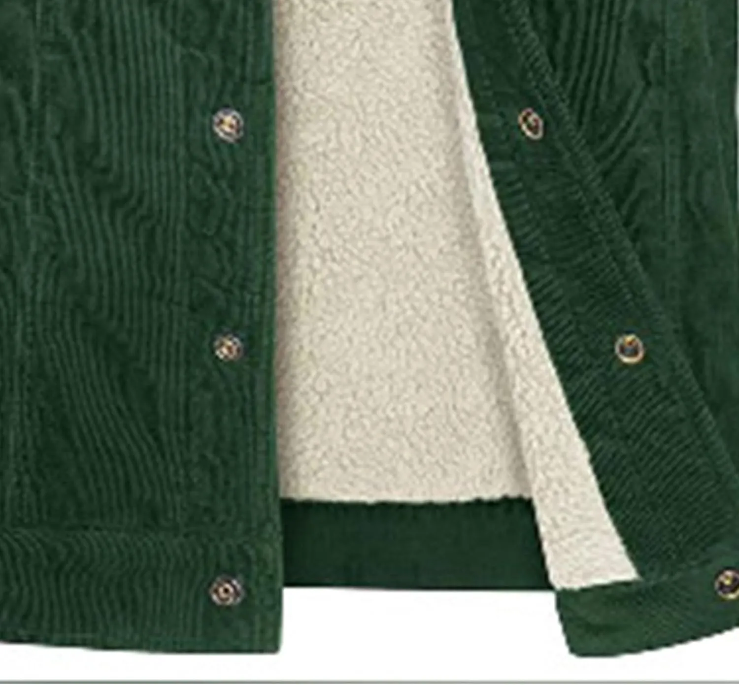 JEsilunmaMY Men's Button Down Corduroy Jacket Long Sleeve Sherpa Lined Trucker Jacket Casual Cotton Cargo Warm Winter Jacket