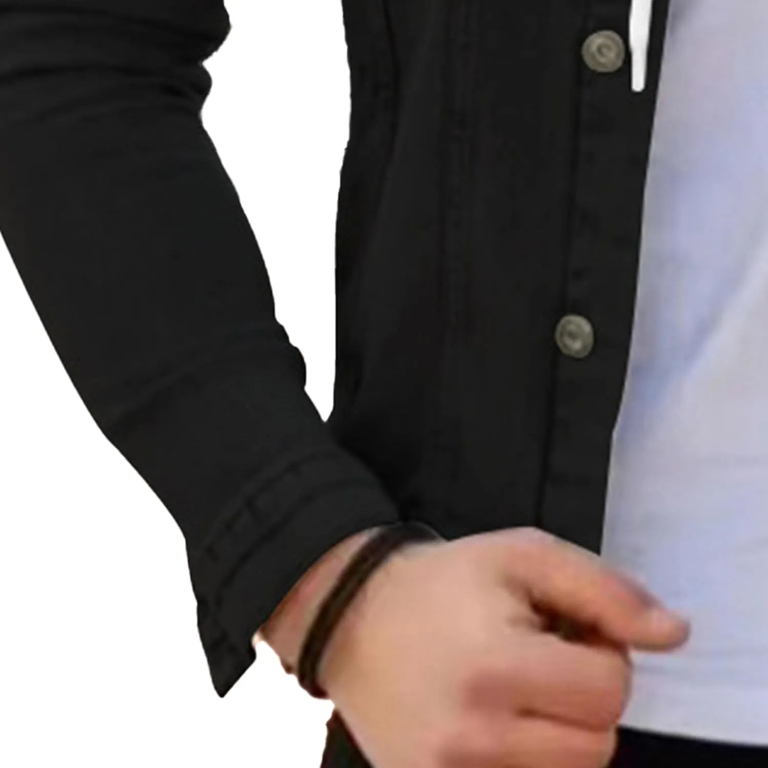 JEsilunmaMY Men's Button Down Hoodie Casual Jackets Long Sleeve Slim Fit Baseball Coat Solid Color Cotton Sport Jacket