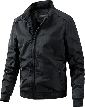 JEsilunmaMY Men's Outdoor Cotton Bomber Jacket Full Zip Windproof Windbreaker Military Jackets Warm Winter Padded Coats