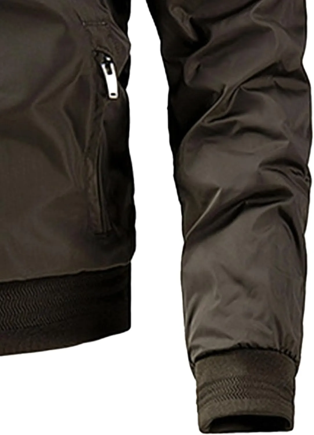 JEsilunmaMY Men's Outdoor Cotton Bomber Jacket Full Zip Windproof Windbreaker Military Jackets Warm Winter Padded Coats