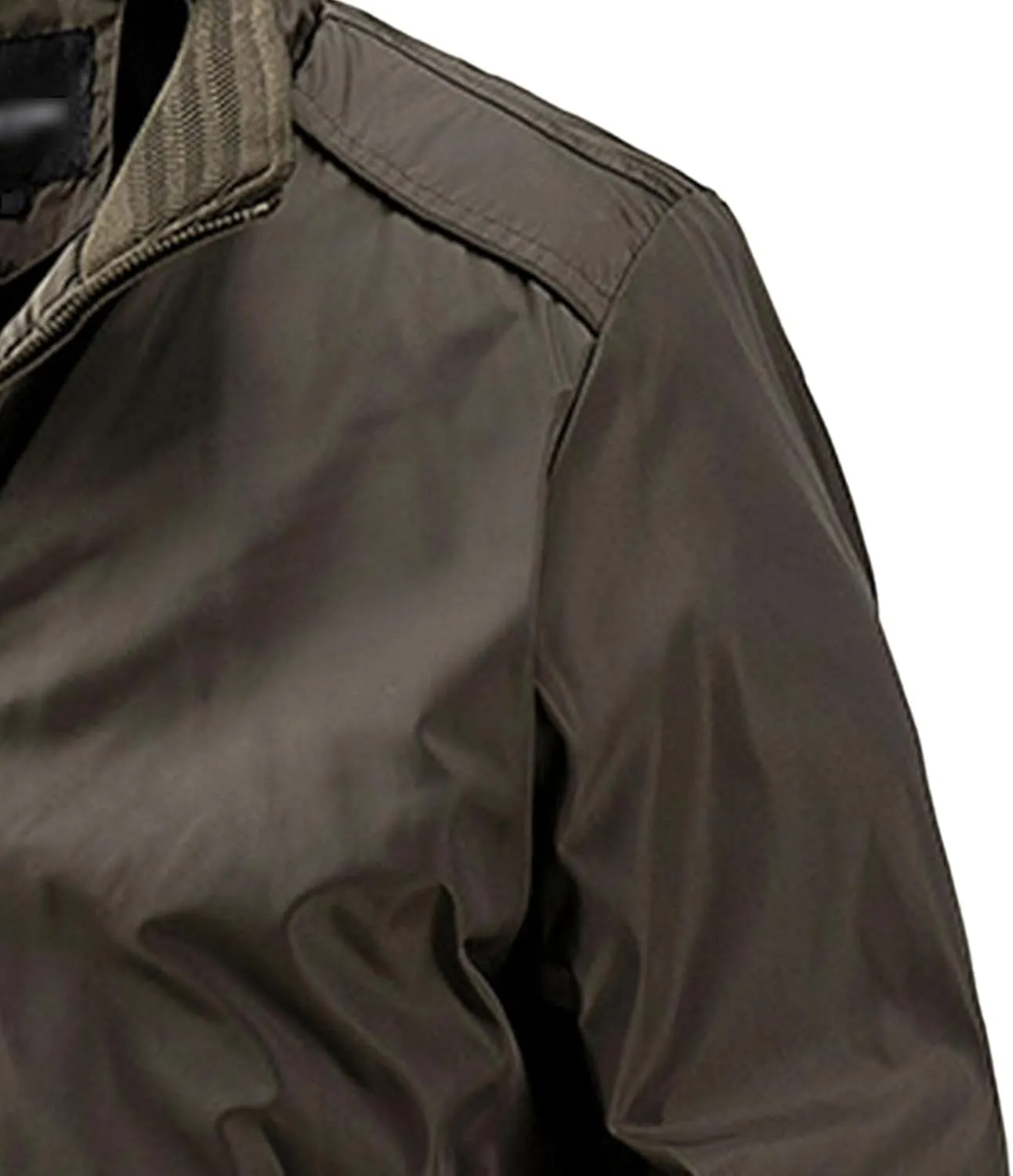JEsilunmaMY Men's Outdoor Cotton Bomber Jacket Full Zip Windproof Windbreaker Military Jackets Warm Winter Padded Coats