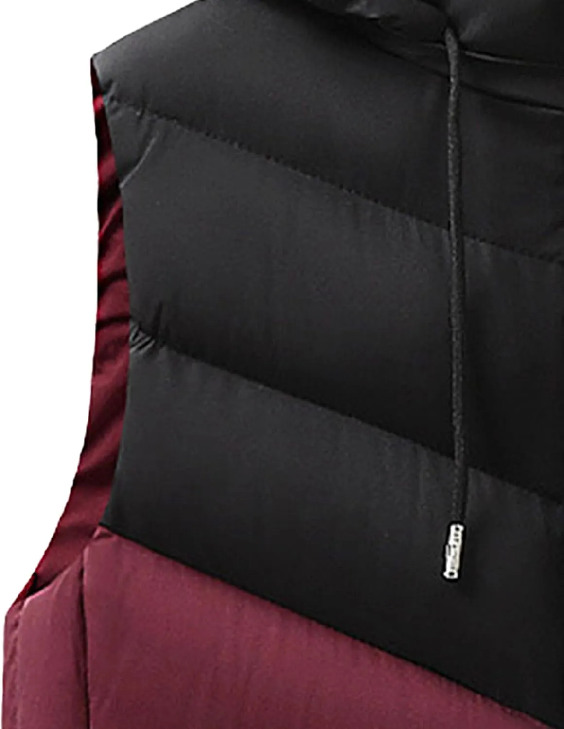 JEsilunmaMY Men's Quilted Warm Winter Puffer Vest Sleeveless Casual Padded Vest with Hood Fashion Cotton Down Vest Jacket