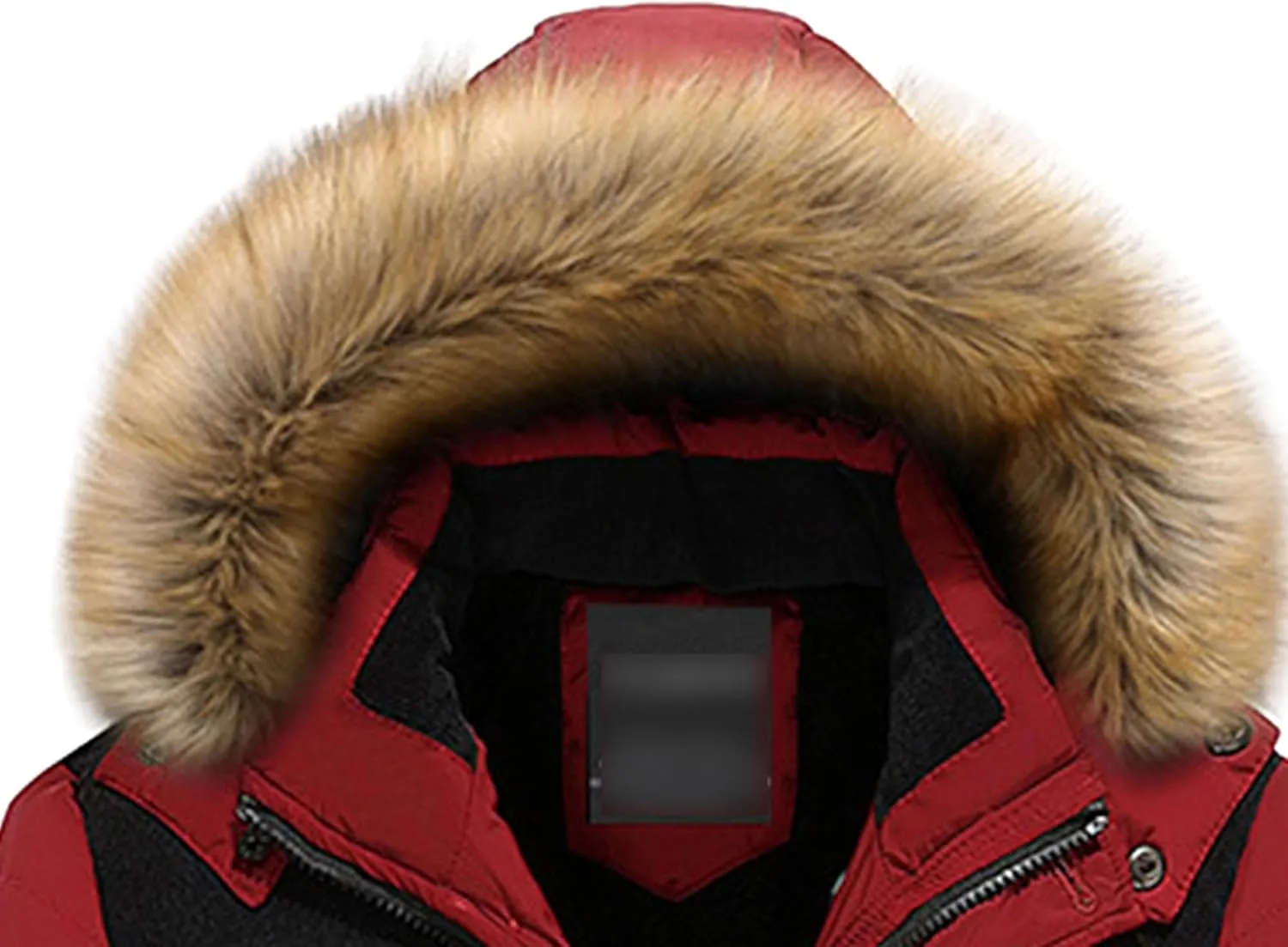 JEsilunmaMY Men's Winter Coats with Detachable Fur Hood Fleece Lined Parka Casual Puffer Jacket Thicken Windproof Down Coat