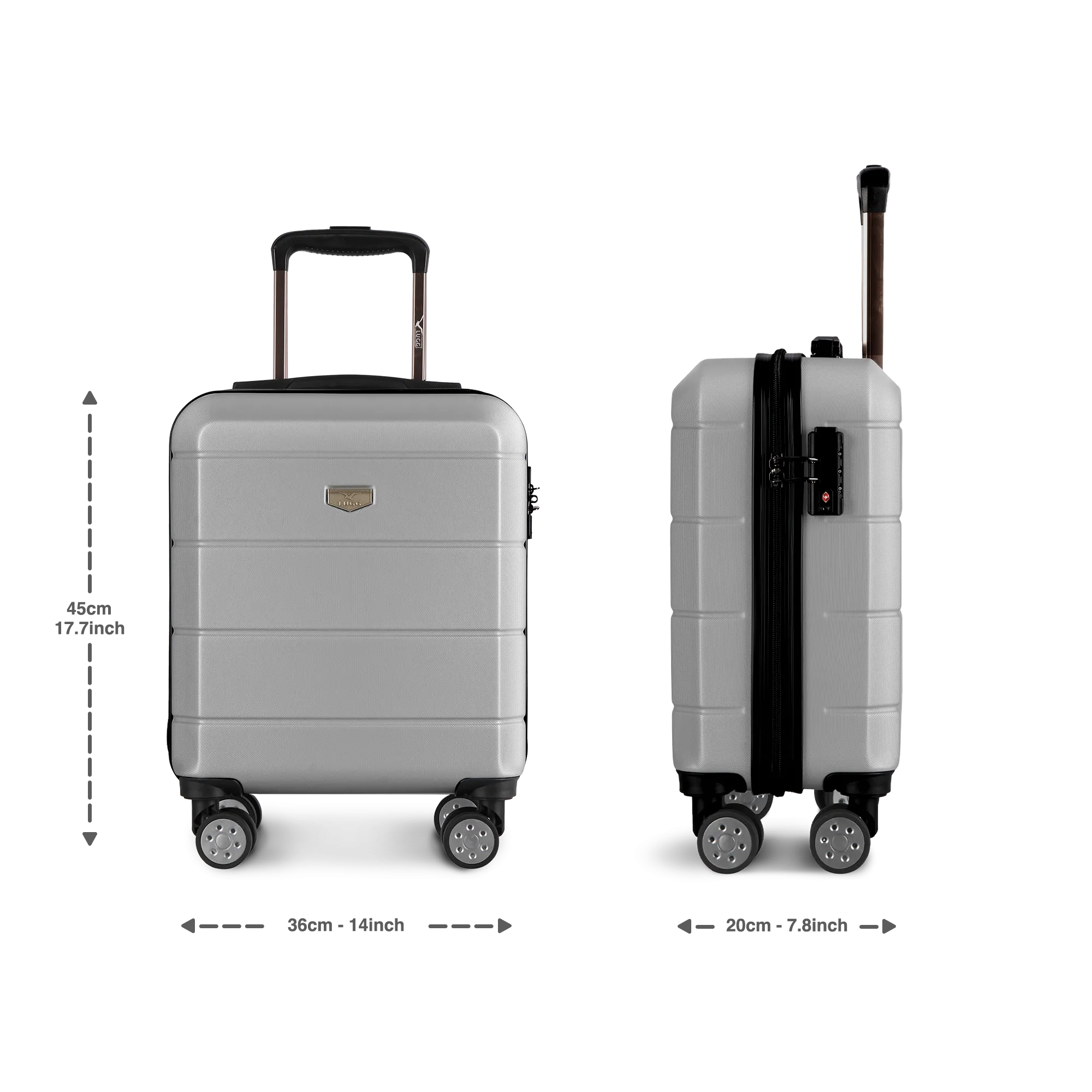 Jetset 15" Underseat Suitcase in Silver