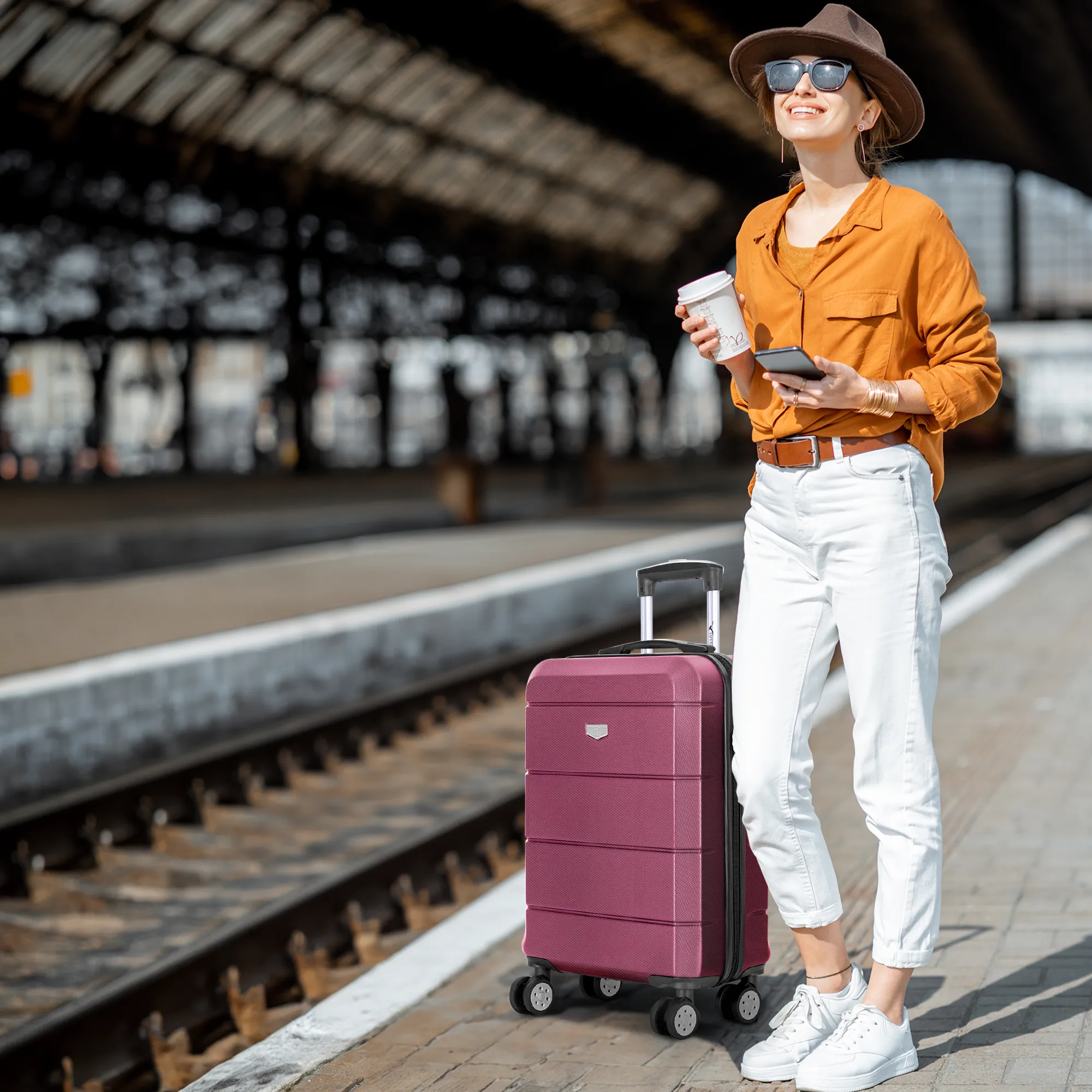 Jetset 20" Cabin Suitcase in Burgundy