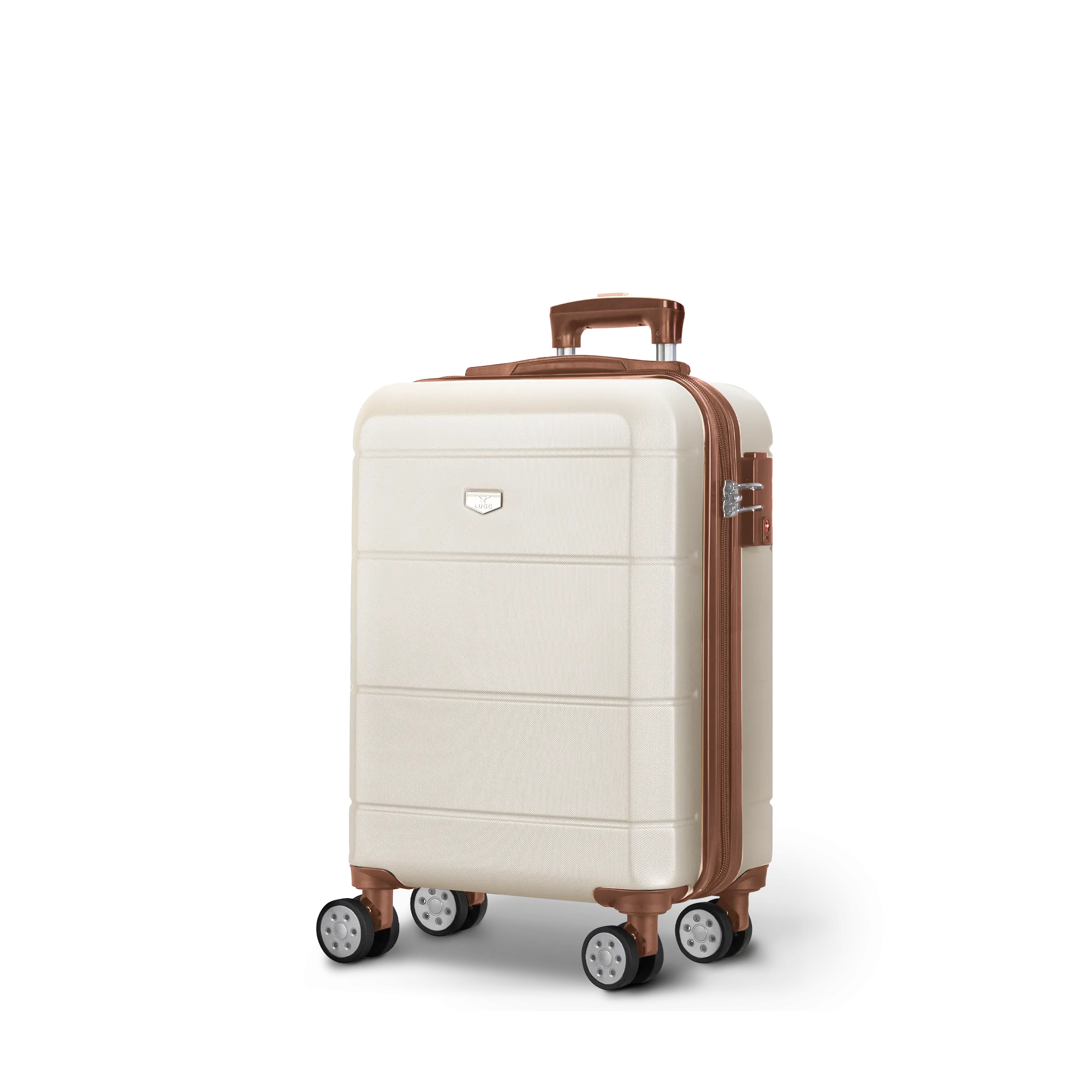 Jetset 20" Cabin Suitcase in Cream & Brown