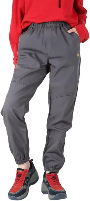 Jingle Bongala Kids Youth Waterproof Hiking Pants Fleece Lined Elastic Waist for Boys Girls Snow Pants Insulated