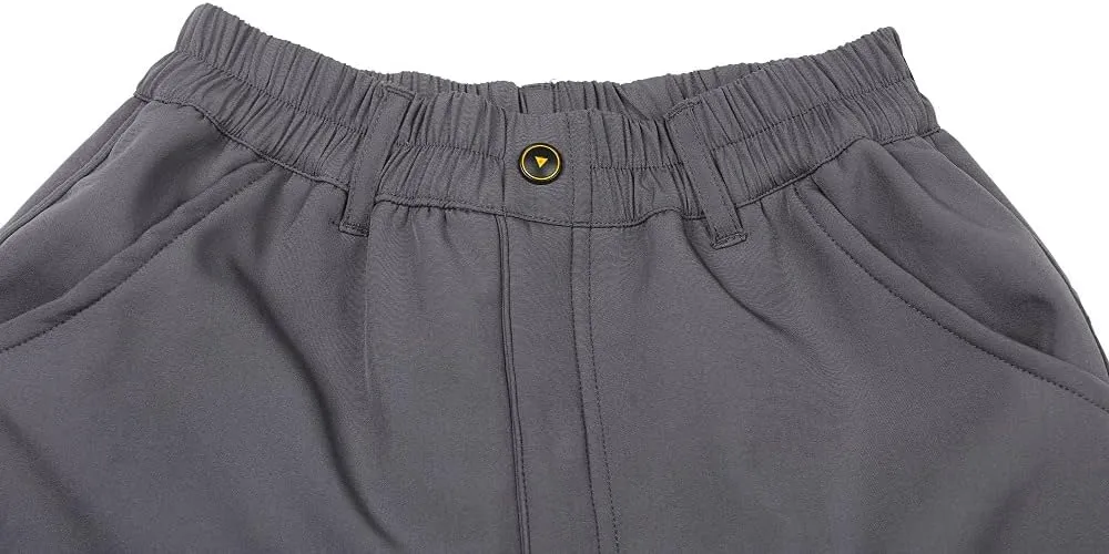 Jingle Bongala Kids Youth Waterproof Hiking Pants Fleece Lined Elastic Waist for Boys Girls Snow Pants Insulated